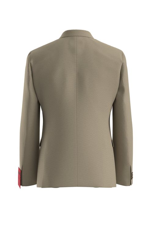 Blazer De Ajuste Extra Slim Fit De Lã Elástica