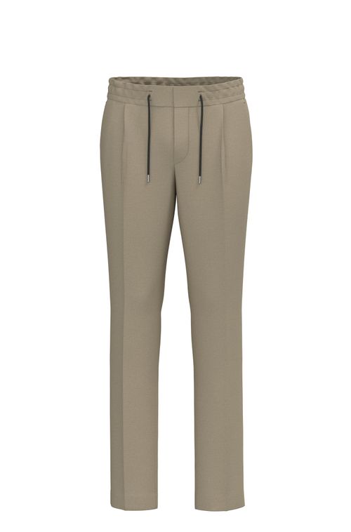 Calças De Ajuste Slim Com Perna Reta