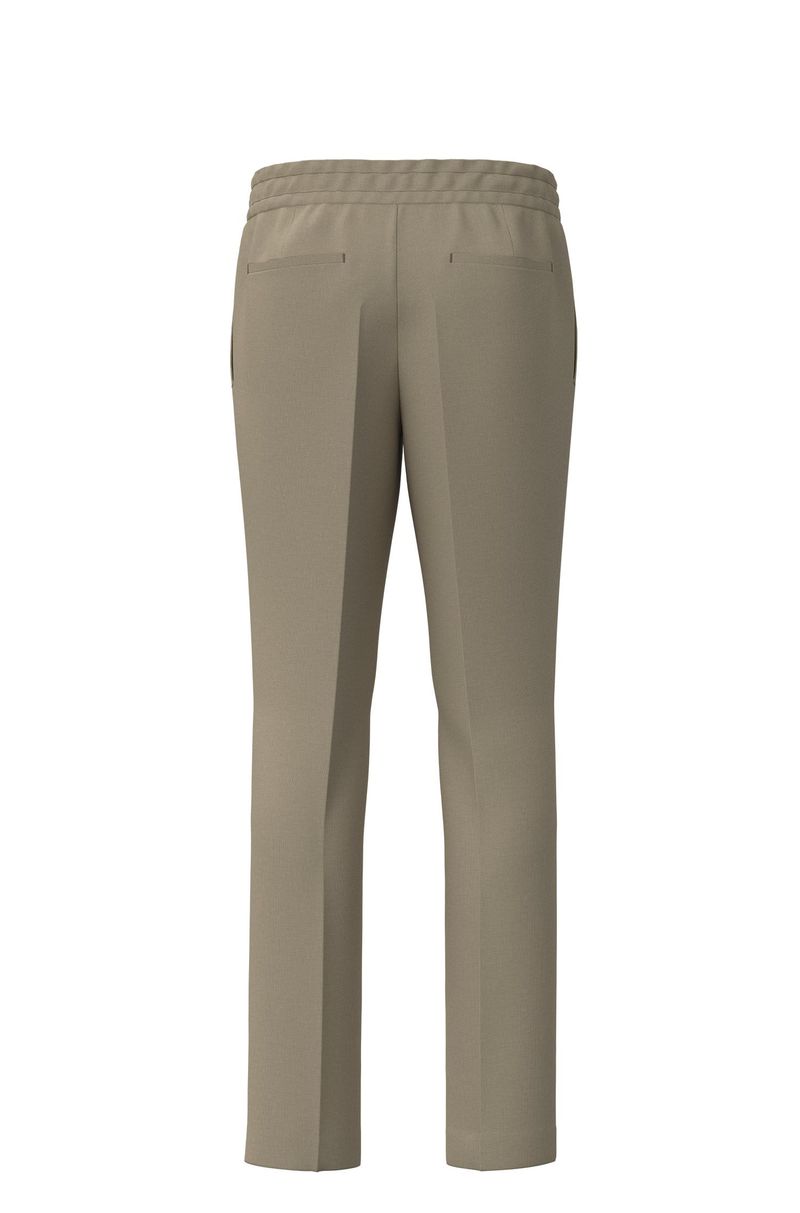 Calças De Ajuste Slim Com Perna Reta