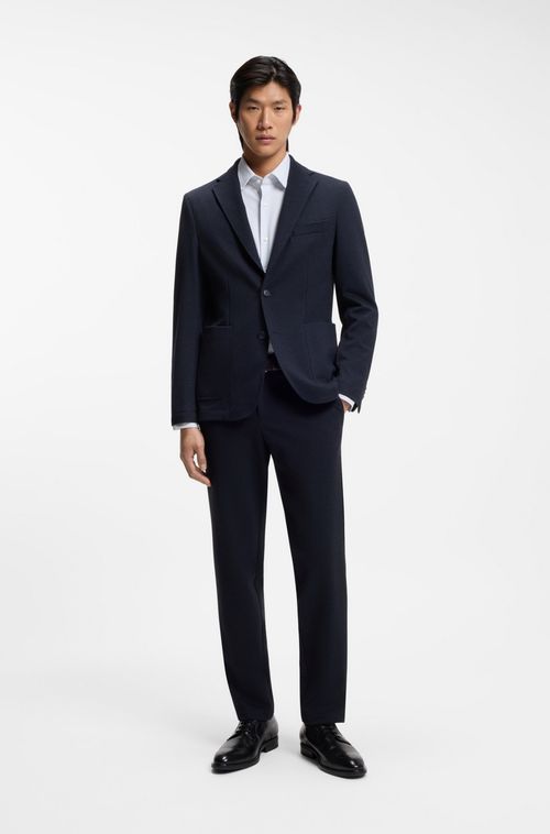 Camisa De Ajuste Slim Estampada Em Jersey Elástico