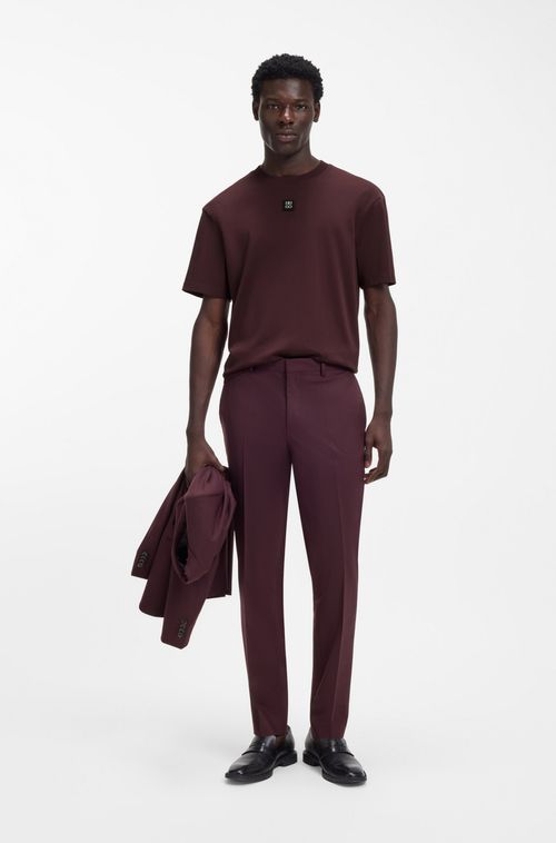 Camiseta De Ajuste Regular De Algodão Entrelaçado Com Logo