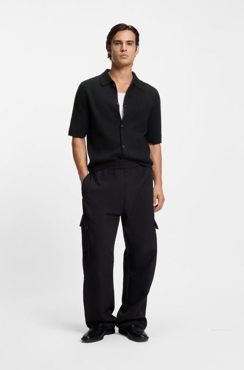 Camisa De Ajuste Regular Com Estrutura Canelada