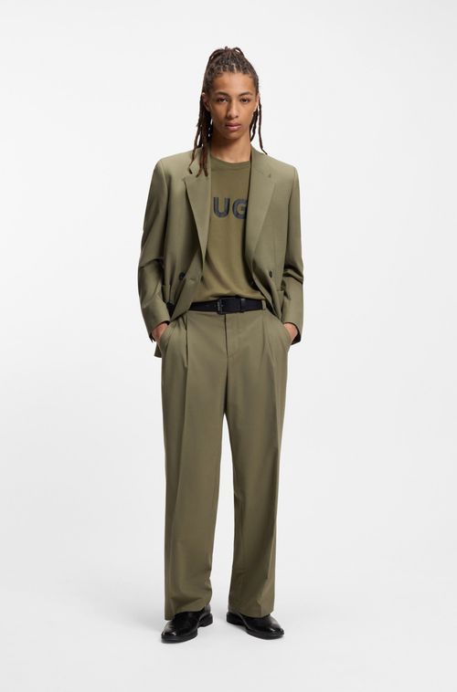 Camiseta De Ajuste Regular Em Algodão Com Logo