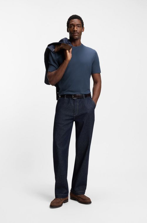 Camiseta De Algodão Com Estrutura De Jacquard Com Bolhas