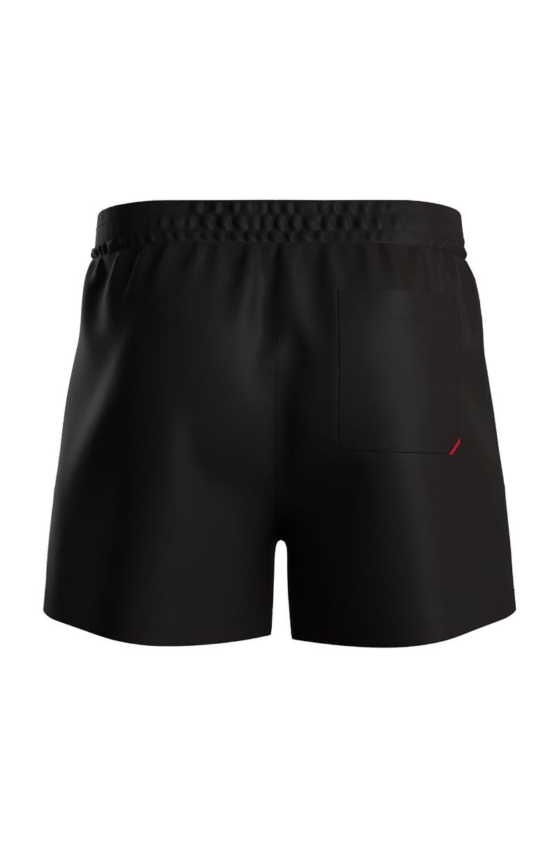 Shorts De Banho Com Logo Vertical Estampado