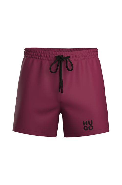 Shorts De Banho Com Estampado De Logo Sobreposto