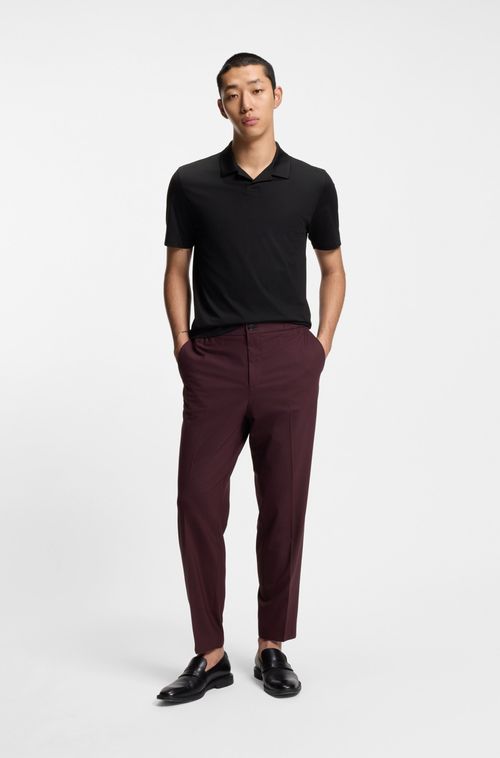 Polo Slim Fit Mercerizada Com Gola Johnny