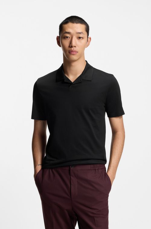 Polo Slim Fit Mercerizada Com Gola Johnny