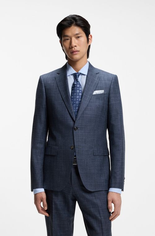 Terno De Ajuste Slim De Duas Peças Em Mistura De Lã