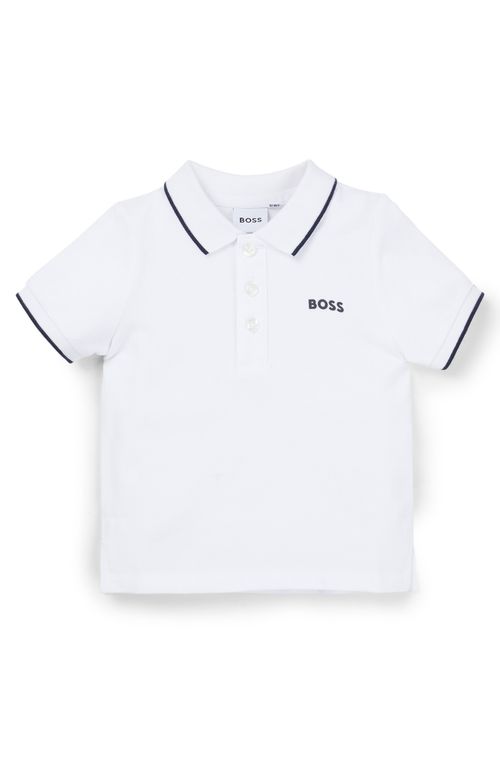 Polo Infantil Em Algodão Com Logo Estampado