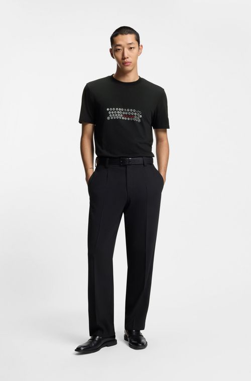 Camiseta Em Jersey De Algodão Com Arte Estampada