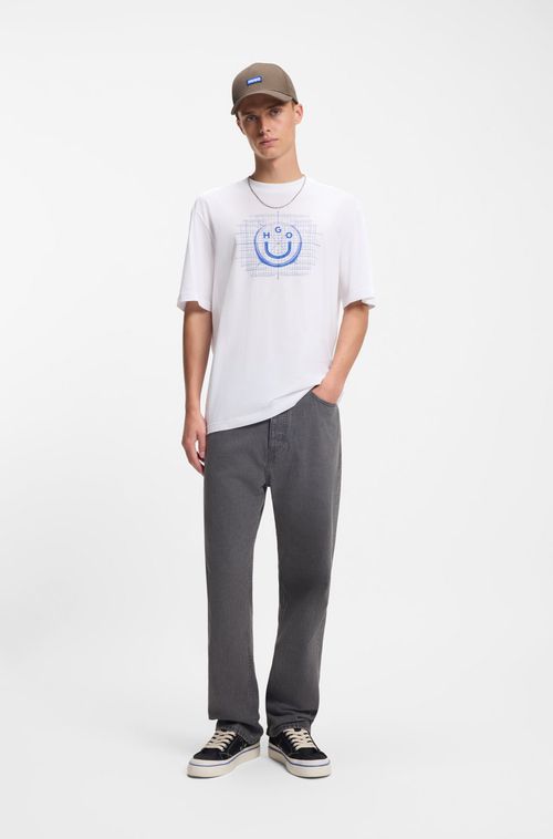 Camiseta Em Jersey De Algodão Com Logo