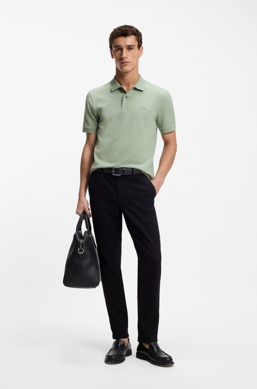 Polo Pallas Em Algodão Piqué Com Logo Bordado