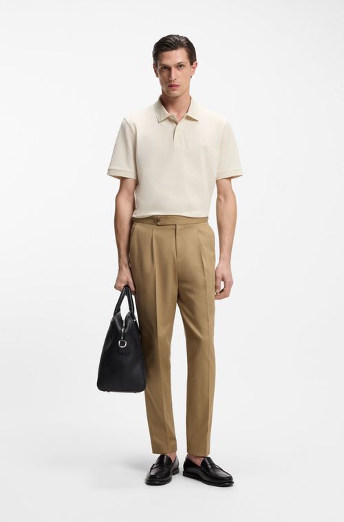 Polo Pallas Em Algodão Piqué Com Logo Bordado