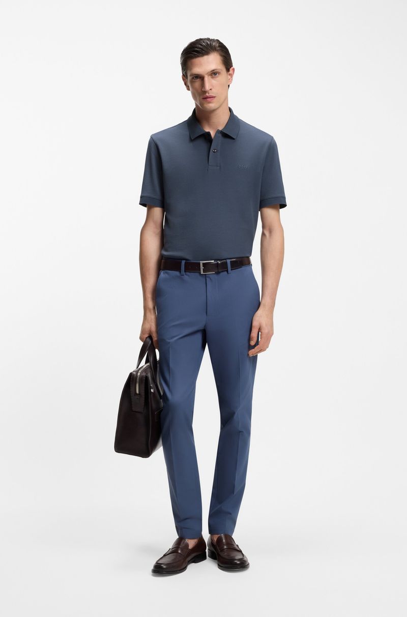 Polo Pallas Em Algodão Piqué Com Logo Bordado