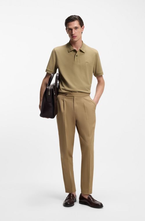 Polo Pallas Em Algodão Piqué Com Logo Bordado