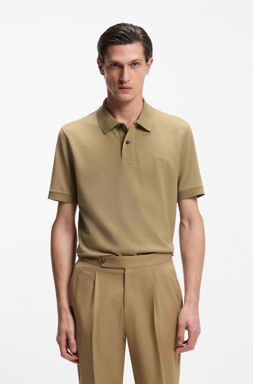 Polo Pallas Em Algodão Piqué Com Logo Bordado