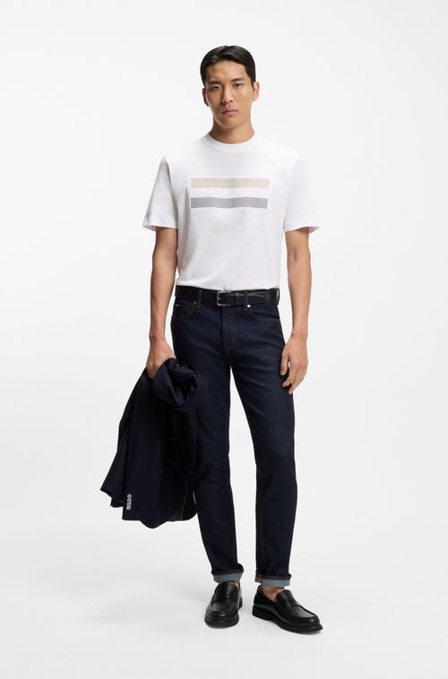 Camiseta Em Jersey De Algodão Com Logo