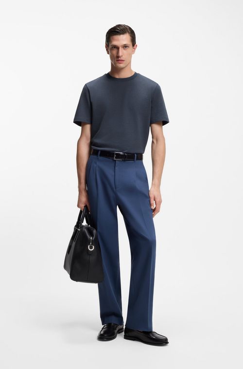 Camiseta De Algodão Com Estrutura Texturizada Em Relevo