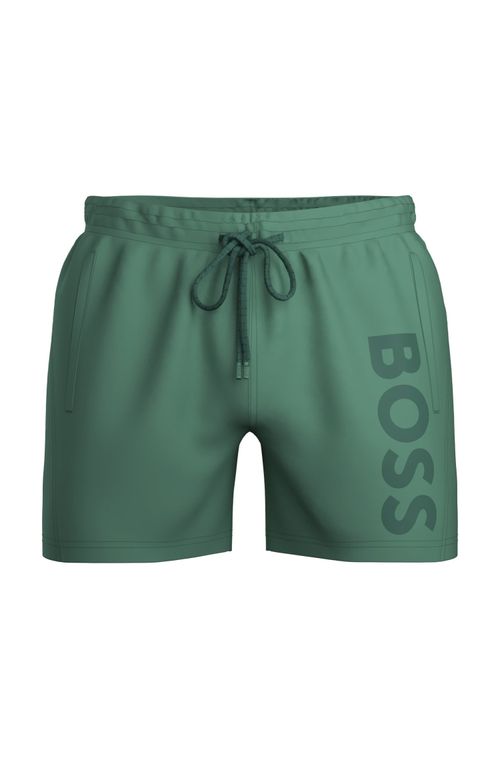 Shorts Com Estampado De Logo Vertical