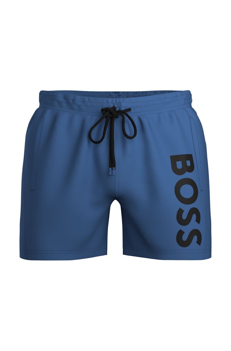 Shorts Com Estampado De Logo Vertical