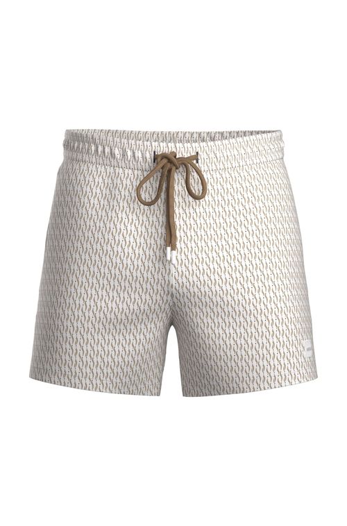 Shorts De Banho Com Estampado Com Emblema De Logo