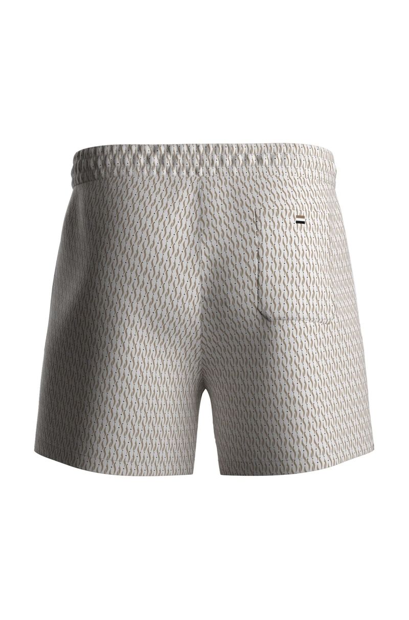 Shorts De Banho Com Estampado Com Emblema De Logo