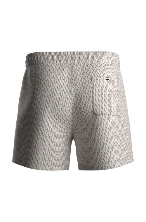Shorts De Banho Com Estampado Com Emblema De Logo