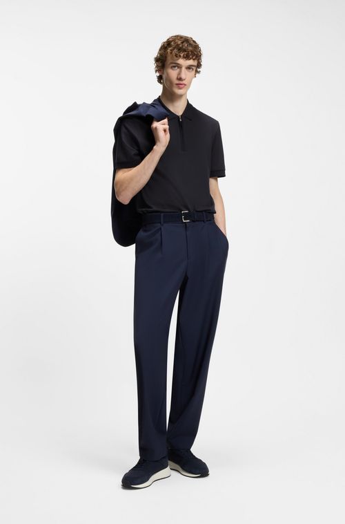 Polo Em Mistura De Algodão Com Carcela De Fecho