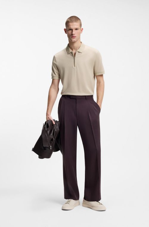 Polo Em Mistura De Algodão Com Carcela De Fecho