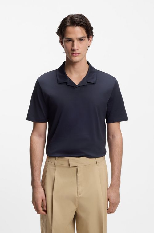 Polo De Ajuste Slim Mercerizado Com Colarinho