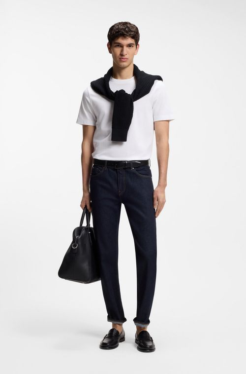 Camiseta De Algodão Com Estrutura Em Relevo