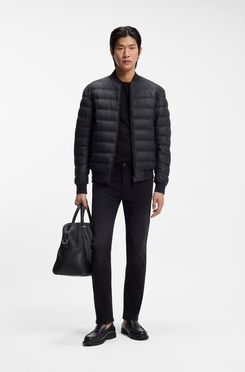 Camiseta De Algodão Mercerizado Com Jacquard De Monograma