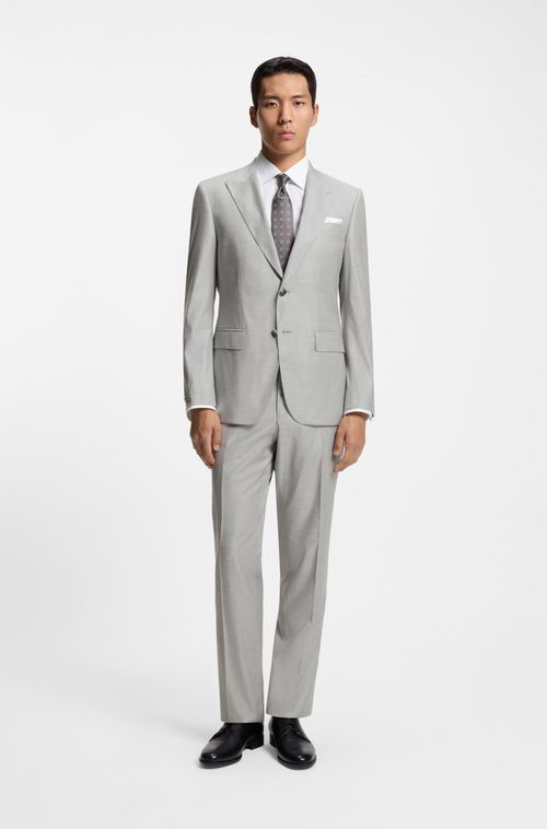 Terno De Duas Peças De Ajuste Slim Em Mistura De Lã