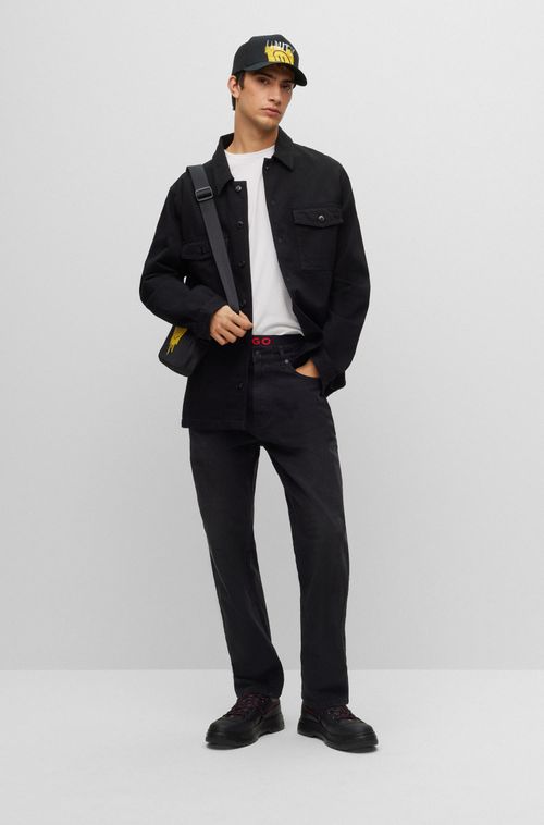 Camisa Jeans Com Estampa Nas Costas