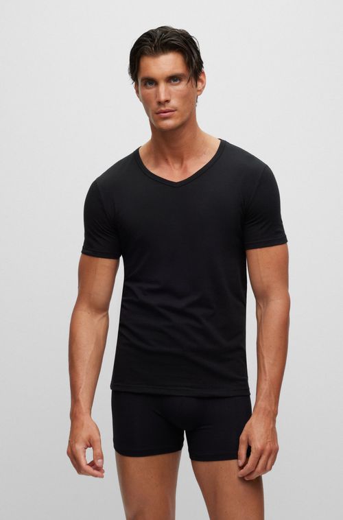 Conjunto De Duas Camisetas Slim Fit Em Algodão Stretch