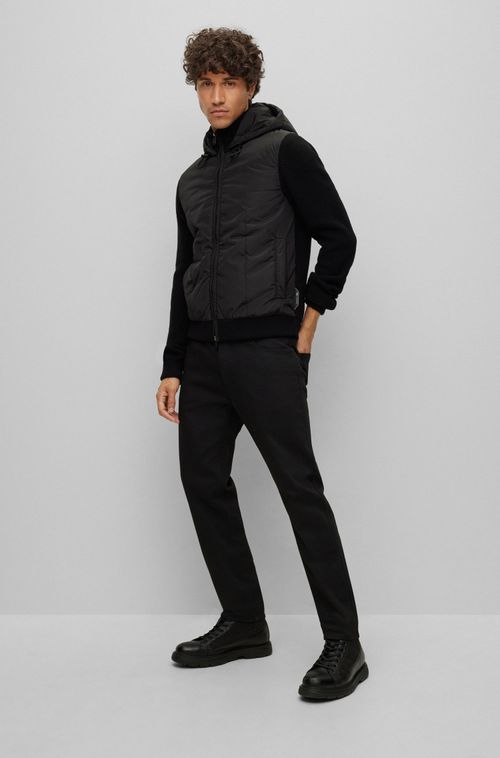 Jaqueta Com Capuz Relaxed Fit Com Painel Frontal Tricotado Porsche X Boss