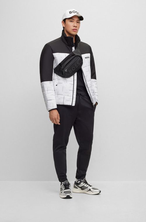 Casaco Acolchoado Regular-Fit Repelente À Água Em Materiais Mistos