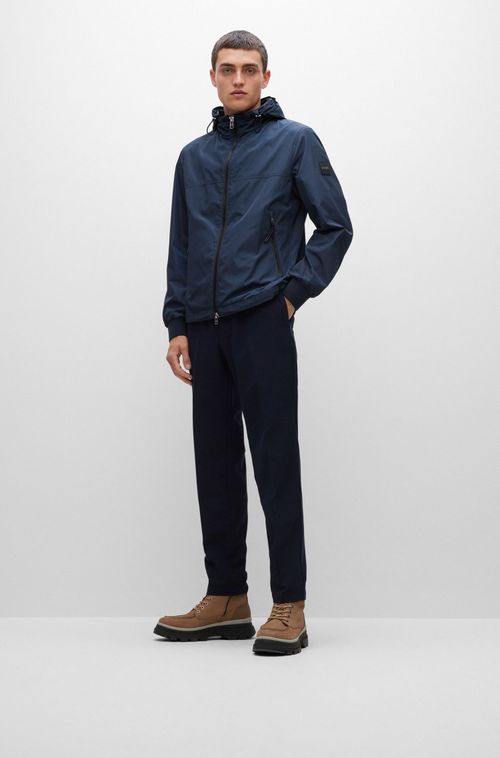 Jaqueta Regular Fit Repelente À Água Com Capuz Destacável