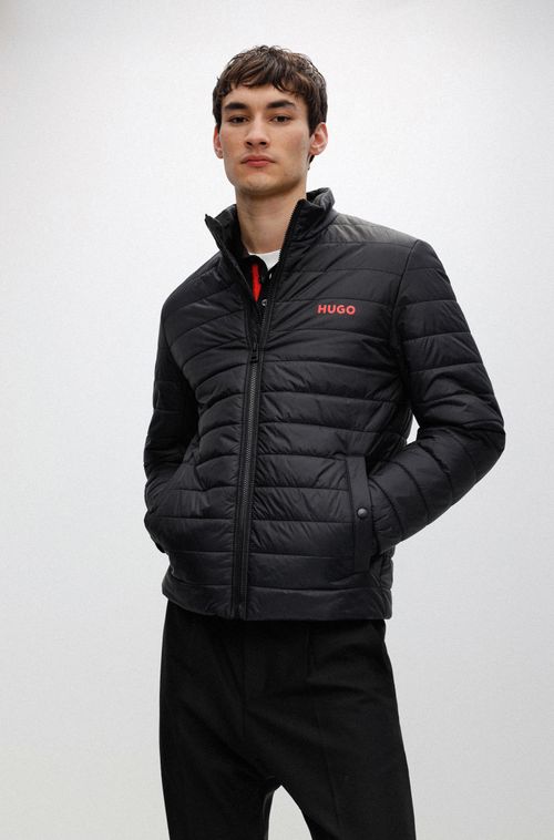 Jaqueta Puffer Repelente À Água Com Estampa De Logo