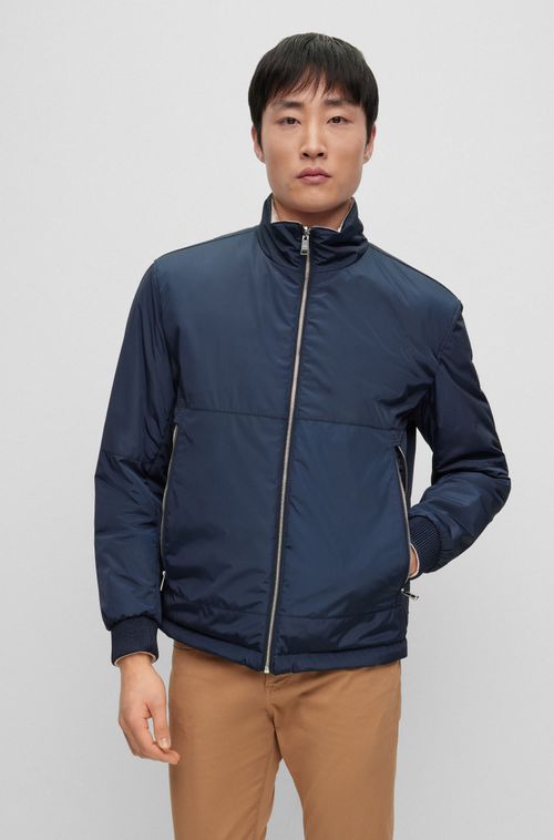 Jaqueta Reversível Repelente À Água Com Emblema Do Logotipo