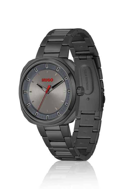 Relógio Cronógrafo Com Visor Azul E Pulseira De Elos