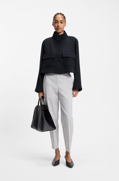 Blazer De Ajuste Moderno Resistente Aos Vincos