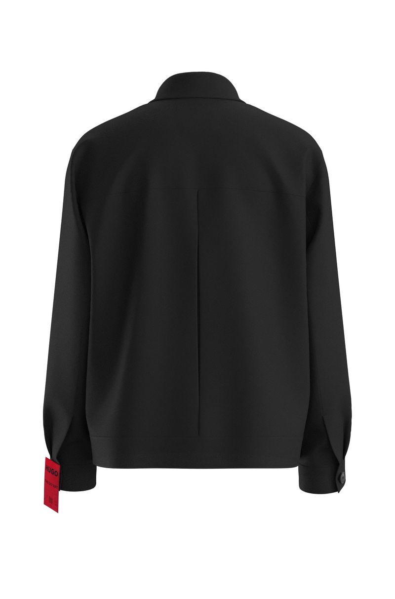 Casaco De Terno De Ajuste Slim Em Sarja