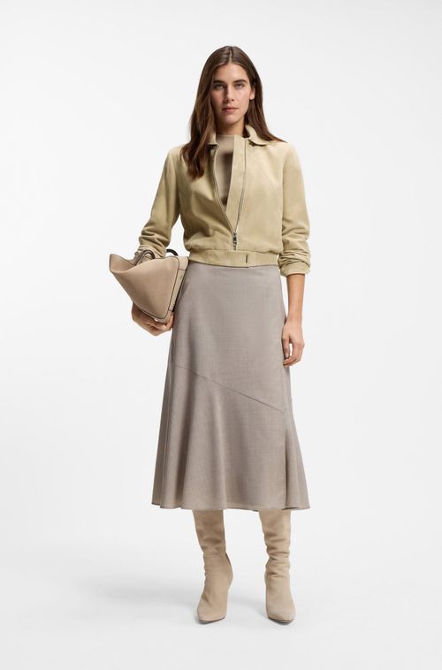 Casaco Em Camurça Com Monograma Double B