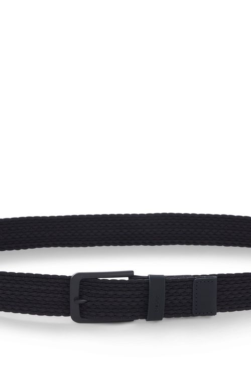 Cinto Em Tecido Com Acabamentos Em Couro