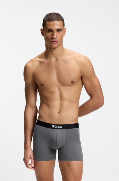 Pack De Três Cuecas Em Algodão Elástico