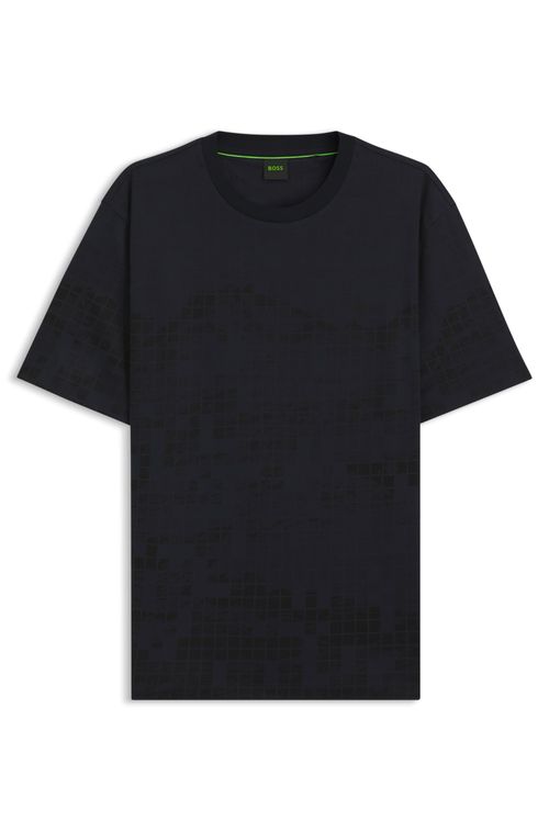 Camiseta De Algodão Mercerizado Com Estampas Gráficas