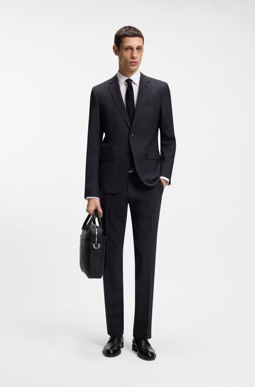 Camisa De Ajuste Slim Em Algodão Elástico