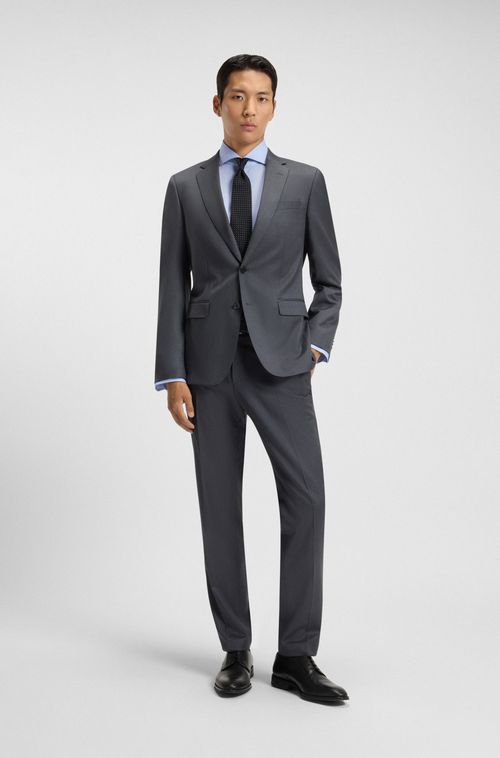 Camisa Regular Fit Em Sarja De Algodão Stretch